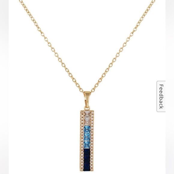 Vince Camuto Tricolor Stone Pendant Necklace - Picture 1 of 3